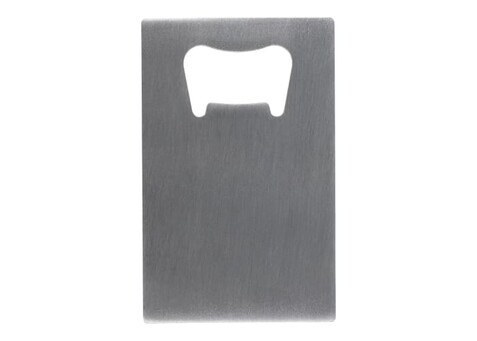 Edelstahl Flaschenöffner in Kreditkartenformat - Silber bedrucken, Art.-Nr. LT93101-N0005
