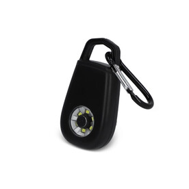 Persönliches Alarm-Schlüssellicht aus recycelten Materialien - Schwarz bedrucken, Art.-Nr. LT93327-N0002