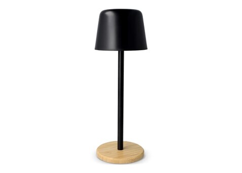 Solis Dimmbare Tischlampe mit Bambusfuß - Schwarz bedrucken, Art.-Nr. LT93353-N0002 Solis Dimmbare Tischlampe mit Bambusfuß - Schwarz bedrucken, Art.-Nr. LT93353-N0002