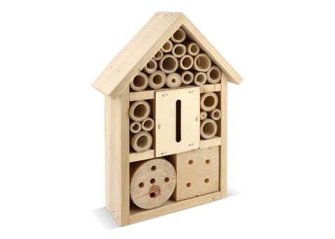 Insektenhotel aus FSC-Holz - Natur bedrucken, Art.-Nr. LT94571-N0094 Insektenhotel aus FSC-Holz - Natur bedrucken, Art.-Nr. LT94571-N0094