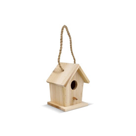 Kleines Vogelhäuschen aus FSC-Holz - Natur bedrucken, Art.-Nr. LT94572-N0094
