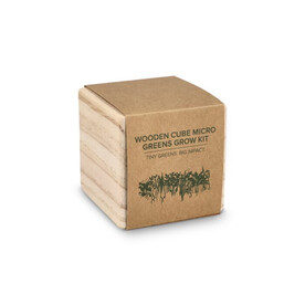 FSC-Holzpflanzgefäß-Set – Microgreens - Natur bedrucken, Art.-Nr. LT94576-N0094
