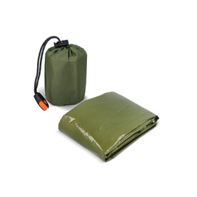 2-in-1-Thermoponcho für Outdoor Notfälle - Dried Green bedrucken, Art.-Nr. LT94581-N0049