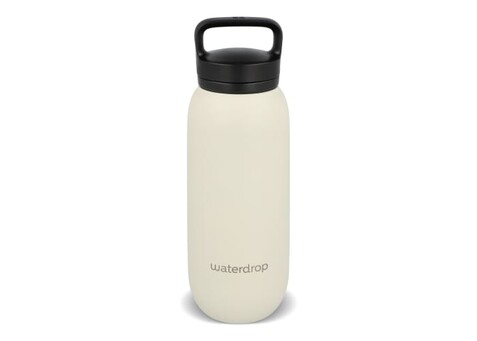 Waterdrop Allround-Thermoflasche mit Trinkaufsatz 600 ml - Beige bedrucken, Art.-Nr. LT47000-N0055