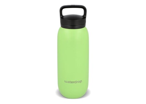 Waterdrop Allround-Thermoflasche mit Trinkaufsatz 600 ml - Hellgrün bedrucken, Art.-Nr. LT47000-N0032