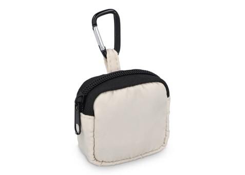 Nylon-Kopfhöreretui 6,5 x 6 cm - Beige bedrucken, Art.-Nr. LT95323-N0055 Nylon-Kopfhöreretui 6,5 x 6 cm - Beige bedrucken, Art.-Nr. LT95323-N0055