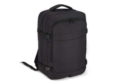 R-PET 600D Handgepäck Rucksack 22L - Schwarz bedrucken, Art.-Nr. LT95353-N0002