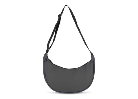 PU-beschichtete R-PET 600D Halbmond-Tragetasche - Grau bedrucken, Art.-Nr. LT95358-N0061 PU-beschichtete R-PET 600D Halbmond-Tragetasche - Grau bedrucken, Art.-Nr. LT95358-N0061