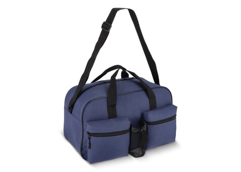 R-PET 600D Sport- und Reisetasche 46 x 21 x 27,5 cm 25 l - Dunkelblau bedrucken, Art.-Nr. LT95367-N0010