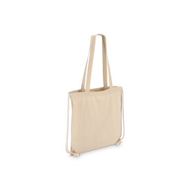 Baumwoll-Tragetasche mit Kordelzug OEKO-TEX® 38 x 42cm 140g/m² - Ecru bedrucken, Art.-Nr. LT95380-N0054
