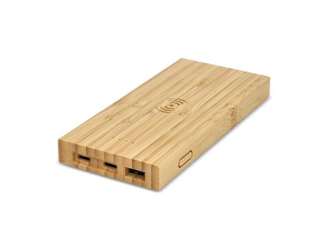 Bamboo Powerbank Wireless Charging 8000mAh - Natur bedrucken, Art.-Nr. LT95507-N0094 Bamboo Powerbank Wireless Charging 8000mAh - Natur bedrucken, Art.-Nr. LT95507-N0094