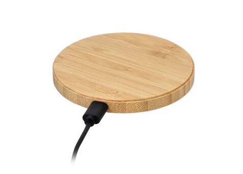Wireless Ladepad Bambus 15W - Natur bedrucken, Art.-Nr. LT95557-N0094 Wireless Ladepad Bambus 15W - Natur bedrucken, Art.-Nr. LT95557-N0094