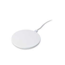 Kabelloses Schnellladegerät 15 W mit LED-Anzeige - Weiss bedrucken, Art.-Nr. LT95559-N0001