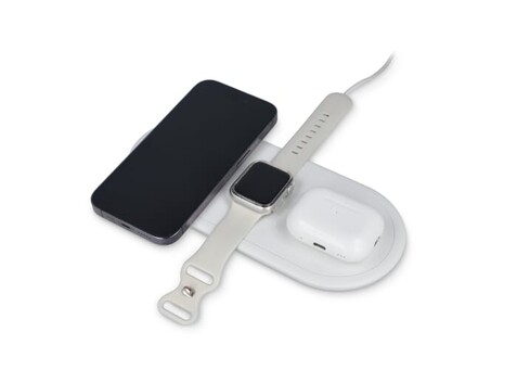 3-in-1 15 W Drahtloses Ladegerät für Handys, Apple Watch und AirPods. - Weiss bedrucken, Art.-Nr. LT95560-N0001 3-in-1 15 W Drahtloses Ladegerät für Handys, Apple Watch und AirPods. - Weiss bedrucken, Art.-Nr. LT95560-N0001