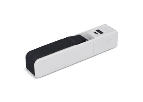 5-in-1 Travel Powerbank 2600 mAh - Kofferwaage - Taschenlampe - Lineal - Temperaturmesser - Weiss bedrucken, Art.-Nr. LT95563-N0001