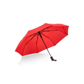 Daintree 190T Pongee 21.5&amp;quot; Faltbarer windproof Regenschirm Auto open - Rot bedrucken, Art.-Nr. LT97116-N0021