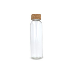 Recycling-Glasflasche mit Korkdeckel 500ml - Transparent bedrucken, Art.-Nr. LT98870-N0004