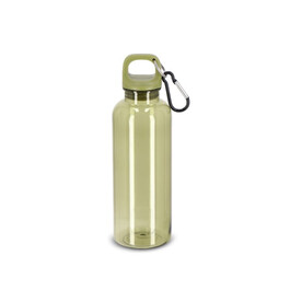 Noa Wasserflasche R-PET 500 ml Transparent - Transparent / Olivgrün bedrucken, Art.-Nr. LT98913-N0443