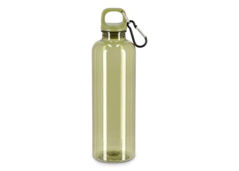 Noa Wasserflasche R-PET 750 ml Transparent - Transparent / Olivgrün bedrucken, Art.-Nr. LT98914-N0443
