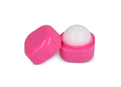 Kubischer Lippenpflegestift aus recyceltem ABS - Rosa bedrucken, Art.-Nr. LT90484-N0076