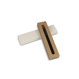 Stiftebox aus recyceltem Milchkarton, 1 Stift - Beige bedrucken, Art.-Nr. LT83143-N0055