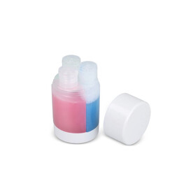 Trio Reise-Toilettenflaschen - Weiss bedrucken, Art.-Nr. LT92728-N0001