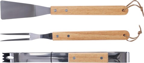 Grillset Kaitlyn | Edelstahl | 3 St. | Holzgriffe – Braun bedrucken, Art.-Nr. 011999999_1172423 Grillset Kaitlyn | Edelstahl | 3 St. | Holzgriffe – Braun bedrucken, Art.-Nr. 011999999_1172423