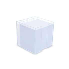 Notizzettel 10x10x10cm in Würfelbox mit Stifteköcher - Transparent bedrucken, Art.-Nr. LT91767-N0004