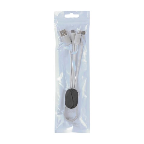 Ladekabel Idris | 4-in-1 – Weiß bedrucken, Art.-Nr. 002999999_432312