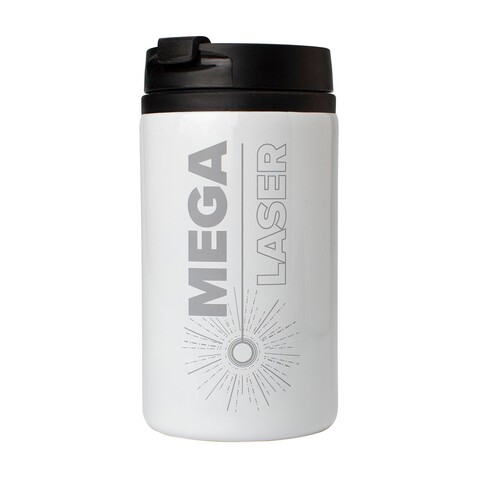Doppelwandiger Thermobecher Gisela | 300 ml – Weiß bedrucken, Art.-Nr. 002999999_8385
