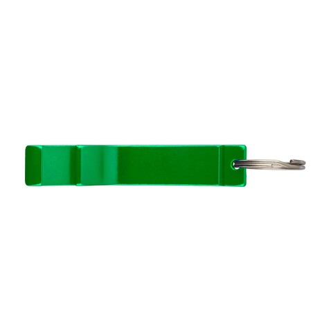 Schlüsselanhänger mit Flaschenöffner Felix – Grün bedrucken, Art.-Nr. 004999999_8517