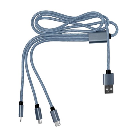 Ladekabel Felix | 4-in-1 – Silber bedrucken, Art.-Nr. 032999999_8597 Ladekabel Felix | 4-in-1 – Silber bedrucken, Art.-Nr. 032999999_8597