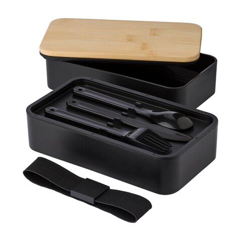 Lunchbox Maxton | 800 ml – Schwarz bedrucken, Art.-Nr. 001999999_966040