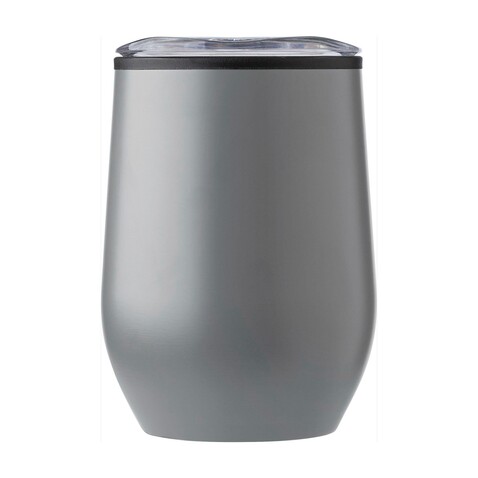 Doppelwandiger Thermobecher Zoe | 300 ml – Grau bedrucken, Art.-Nr. 003999999_970767
