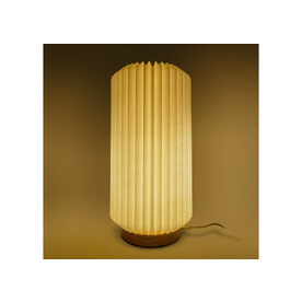 Coollux faltbare Papier-LED-Lampe Aurora Tall auf Holzsockel, 32cm - Natur bedrucken, Art.-Nr. LT40726-N0094