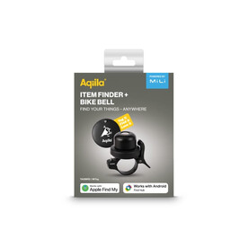 Aqiila Tagbird – Fahrradklingel mit wasserdichter Smartfinder - Schwarz bedrucken, Art.-Nr. LT45202-N0002