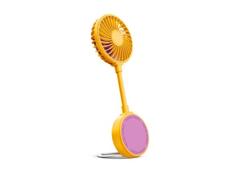 Fresh 'n Rebel Kabelloser Magnetischer Ventilator mit Handyhalter - Gelb bedrucken, Art.-Nr. LT49755-N0041