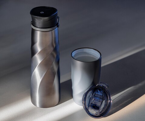 BrandCharger Trinkflasche Vortex Athletica | 1 l – stahlgrau bedrucken, Art.-Nr. 411999999_1163677