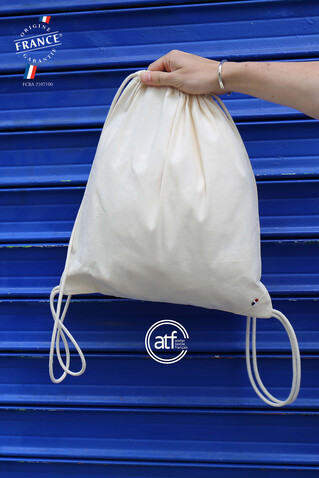 CÔME rucksack mit kordelzug - Natural bedrucken, Art.-Nr. A04334-NA-M