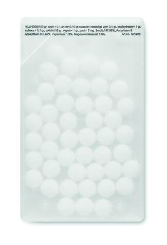 Pfefferminzspender - Transparent bedrucken, Art.-Nr. KC6637-22 Pfefferminzspender - Transparent bedrucken, Art.-Nr. KC6637-22
