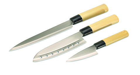 Messer-Set im japanischen Stil - Multicolour bedrucken, Art.-Nr. KC6841-99 Messer-Set im japanischen Stil - Multicolour bedrucken, Art.-Nr. KC6841-99