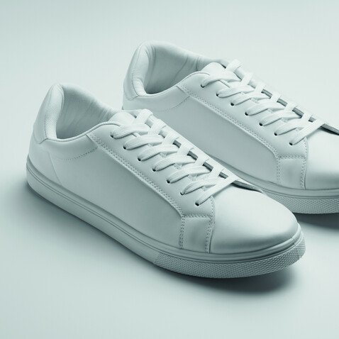 Sneakers aus PU Gr. 42 - Weiß bedrucken, Art.-Nr. MO2042-06 Sneakers aus PU Gr. 42 - Weiß bedrucken, Art.-Nr. MO2042-06