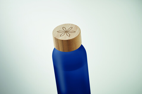 Glasflasche 500 ml - Transparent Blau bedrucken, Art.-Nr. MO2105-23 Glasflasche 500 ml - Transparent Blau bedrucken, Art.-Nr. MO2105-23