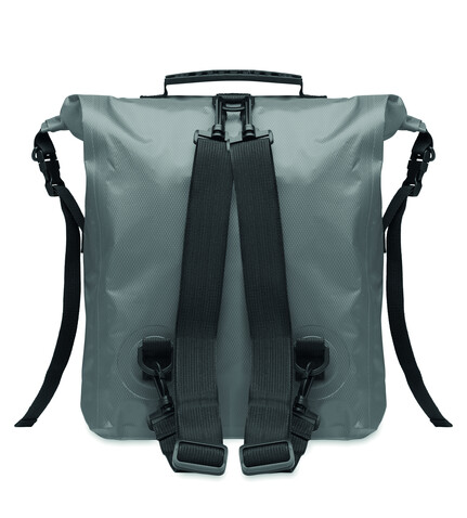 Rolltop-Tasche RPET - Steingrau bedrucken, Art.-Nr. MO2181-15 Rolltop-Tasche RPET - Steingrau bedrucken, Art.-Nr. MO2181-15
