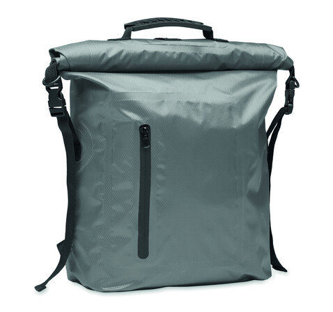 Rolltop-Tasche RPET - Steingrau bedrucken, Art.-Nr. MO2181-15 Rolltop-Tasche RPET - Steingrau bedrucken, Art.-Nr. MO2181-15