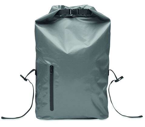 Rolltop-Tasche RPET - Steingrau bedrucken, Art.-Nr. MO2181-15 Rolltop-Tasche RPET - Steingrau bedrucken, Art.-Nr. MO2181-15