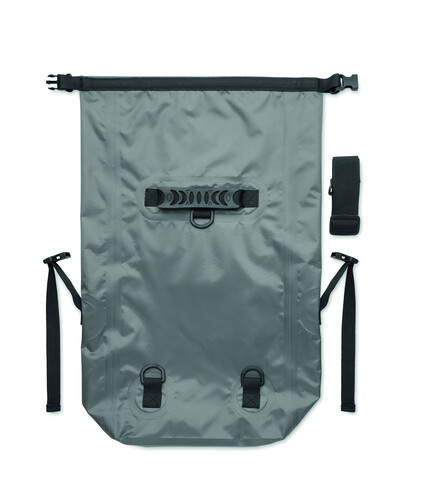 Rolltop-Tasche RPET - Steingrau bedrucken, Art.-Nr. MO2181-15 Rolltop-Tasche RPET - Steingrau bedrucken, Art.-Nr. MO2181-15