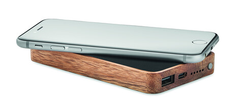 Powerbank mit Ladestation - Schwarz bedrucken, Art.-Nr. MO2185-03