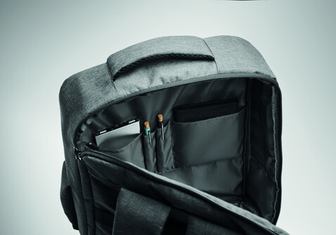 15" Laptop-Rucksack - Steingrau bedrucken, Art.-Nr. MO2305-15