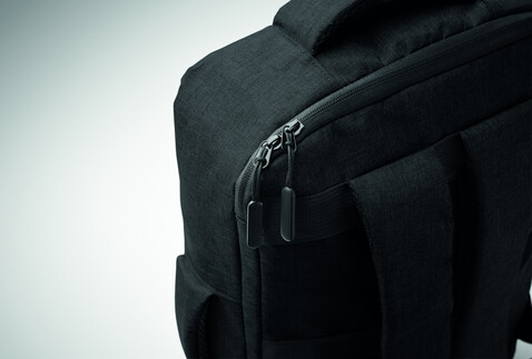 15" Laptop-Rucksack - Schwarz bedrucken, Art.-Nr. MO2305-03
